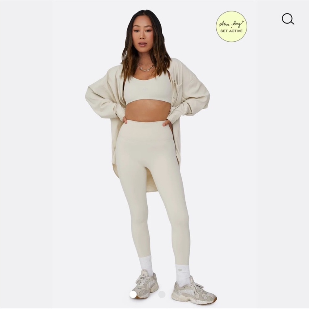 Set Active Aimee Song Button Down in Crema